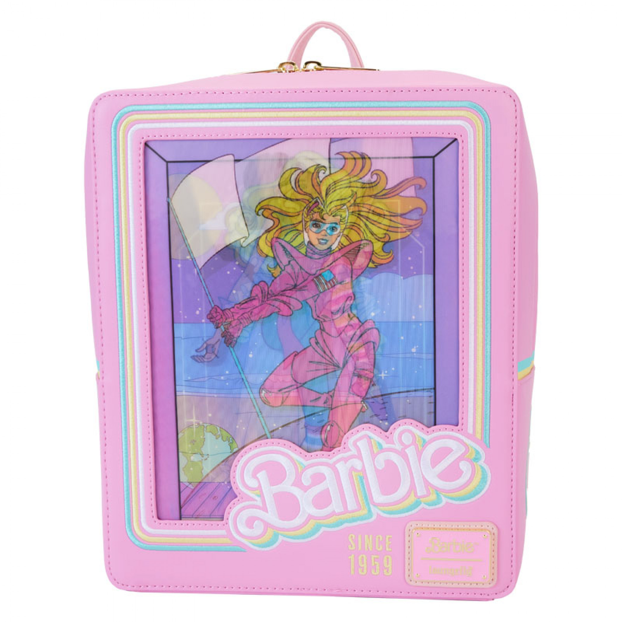 Barbie Doll Triple Lenticular Mini Backpack By Loungefly